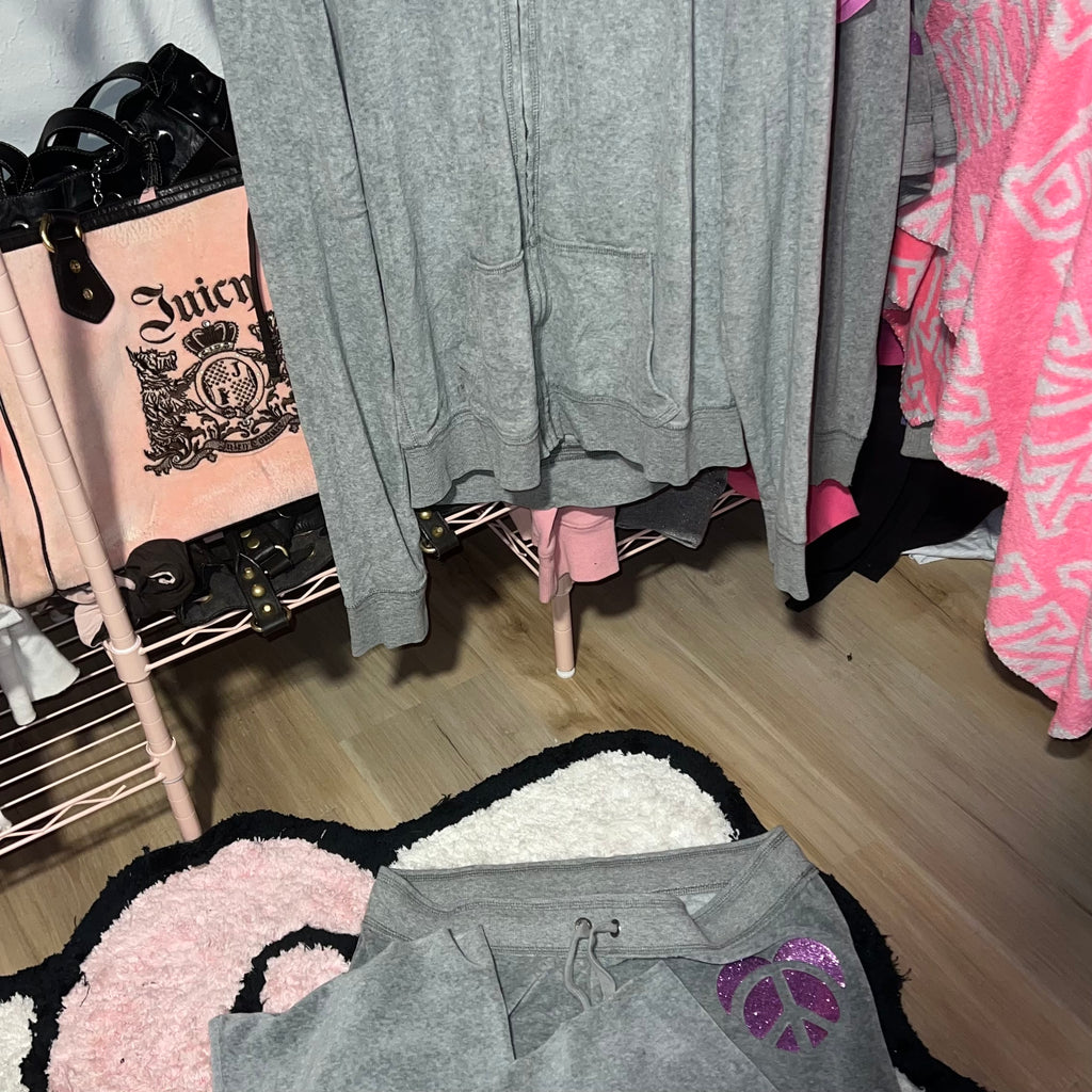 2009 vintage Victoria secret pink peace sign tracksuit