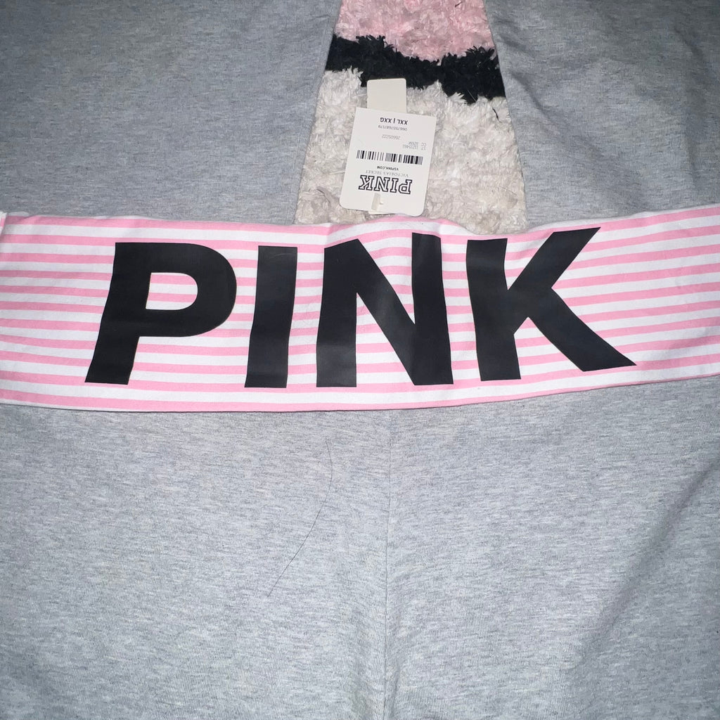 NWT Victoria’s Secret PINK Pink and grey fold over leggings