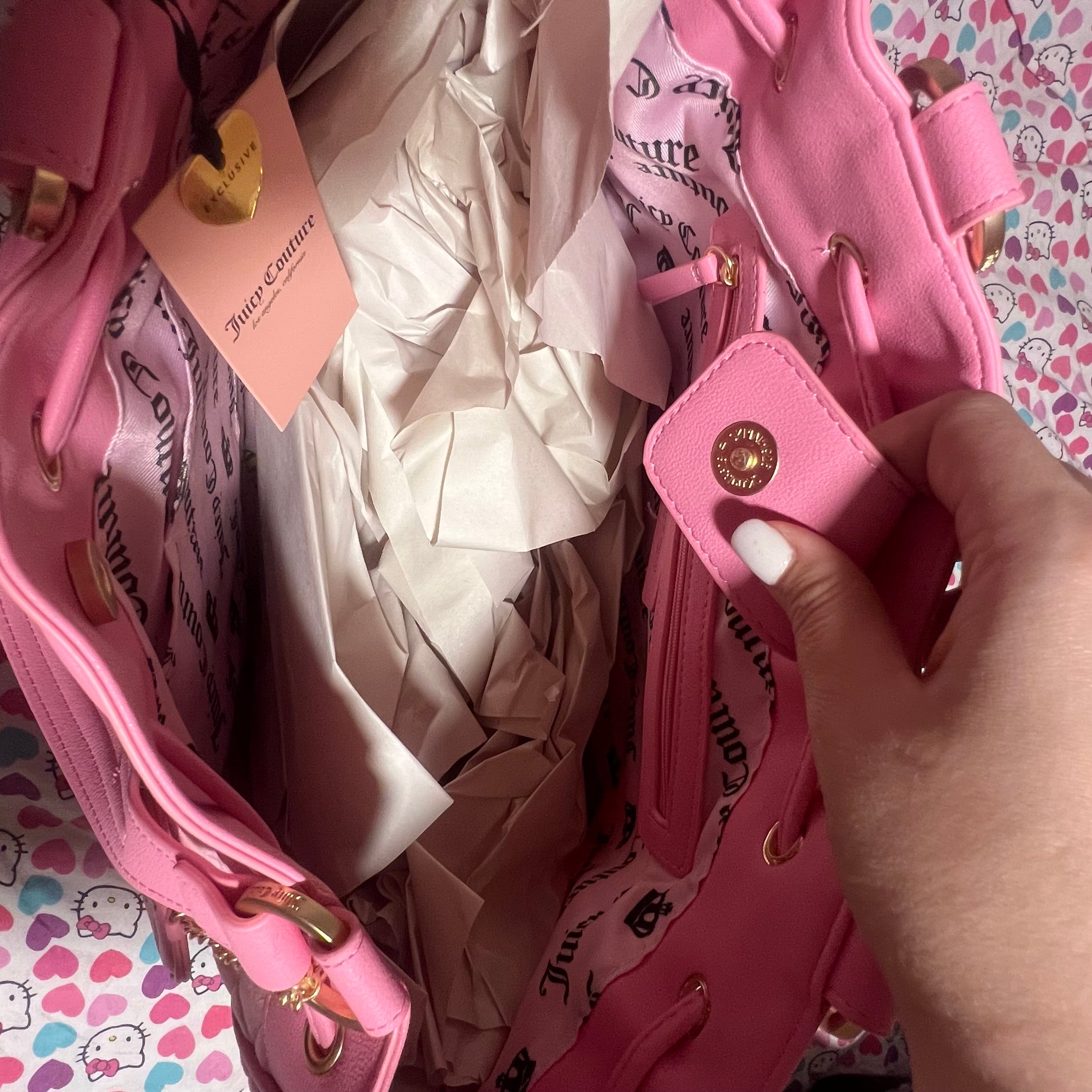 Juicy tale tote cherry blossom