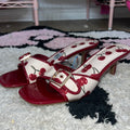 NWT Cherry print kitten heels